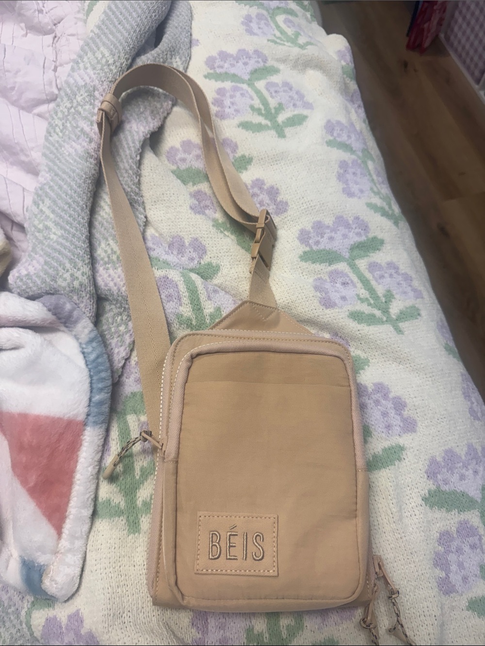 BEIS Beige Crossbody Bag